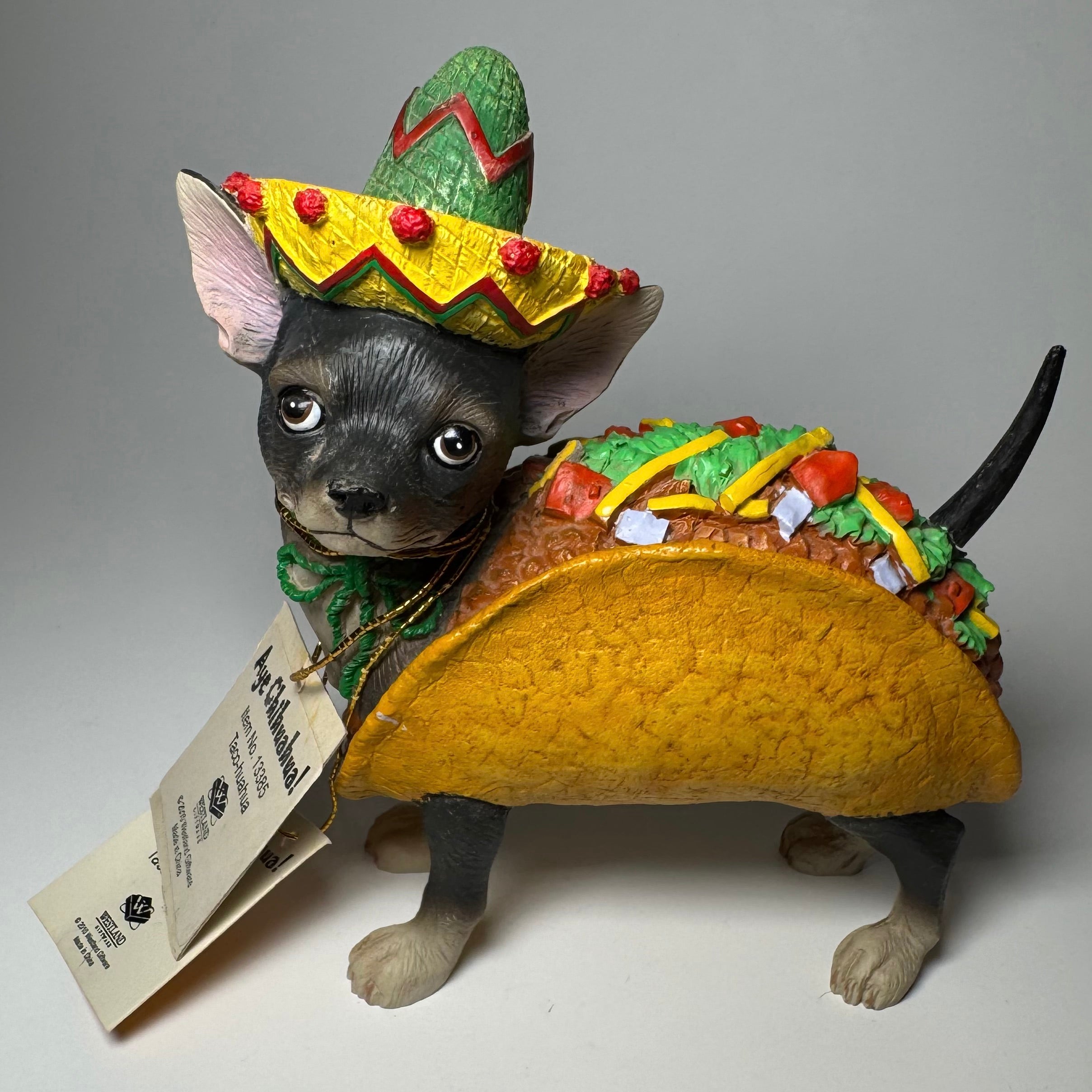 Aye Chihuahua Taco Chihuahua Figurine by Westland Giftware Sombrero Dog Statue Vintage Collectible