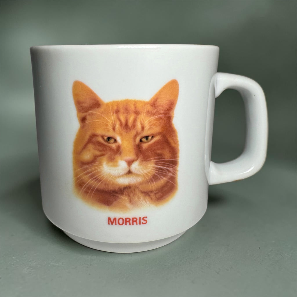 Papel Morris Cat Porcelain Mug Made in Japan Decorated Collectible