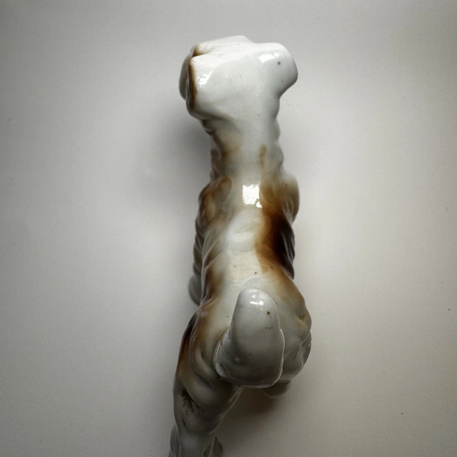 Vintage Porcelain Wire Fox Terrier Figurine Japan Dog Collectible 4” Long